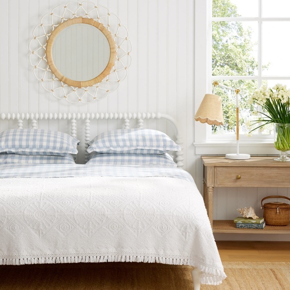 Serena and Lily Winslow Bedspread White sz Twin - Picture 6 of 9